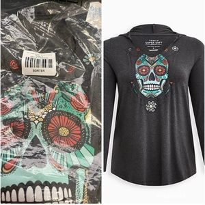 Torrid Skull Hoodie Plus Size 3 3X 22-24 NWT